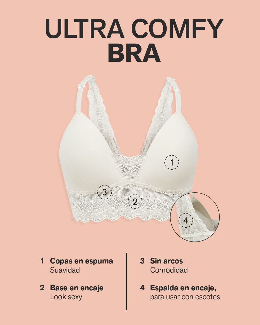 Brasier ultracómodo con delicados toques de encaje