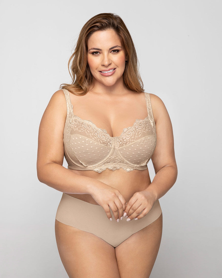 Brasier de alto cubrimiento en encaje