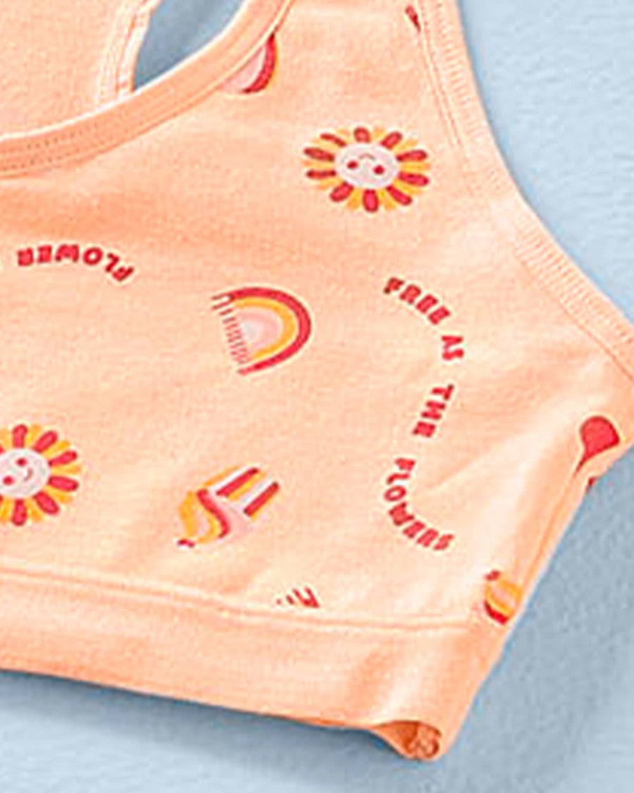 Top en algodón con espalda deportiva para niña