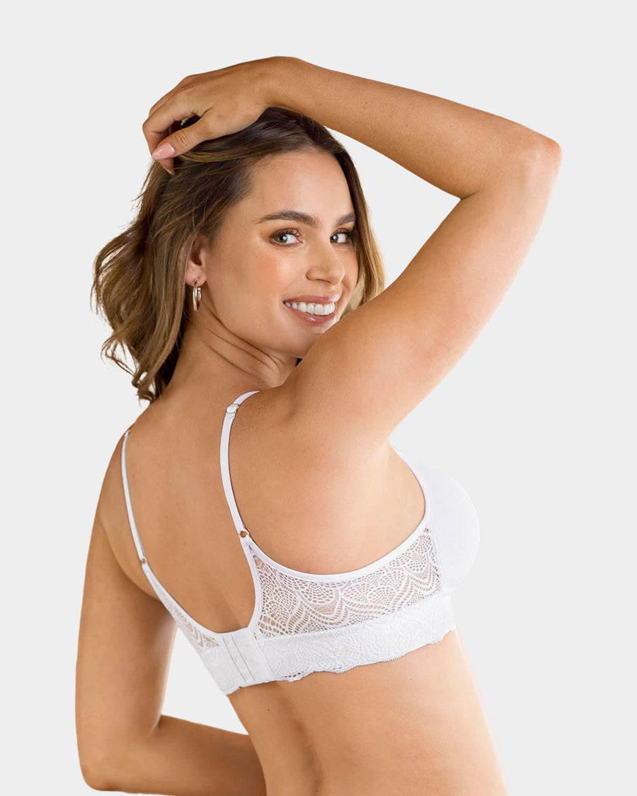 Brasier ultracómodo con encaje en la base y espalda Comfy Bra