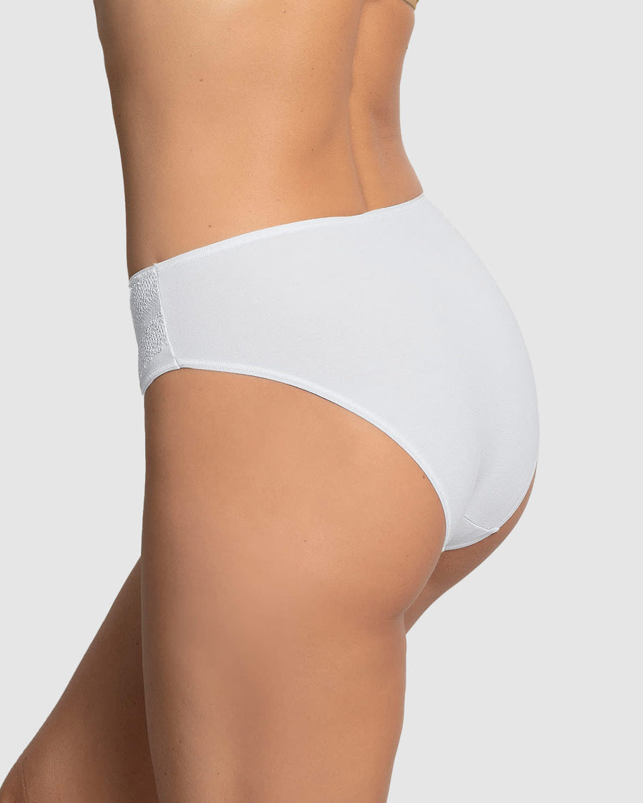Paquete x 3 panties tipo bikini clásicos y confortables