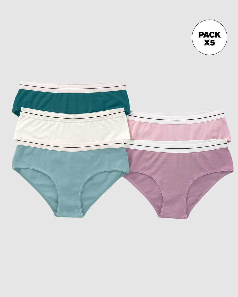 Paquete x 5 panties estilo hípster