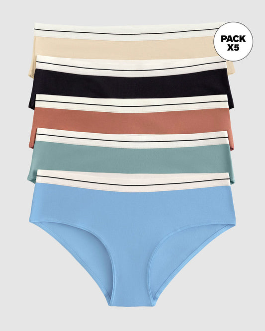 Paquete x 5 panties estilo hípster