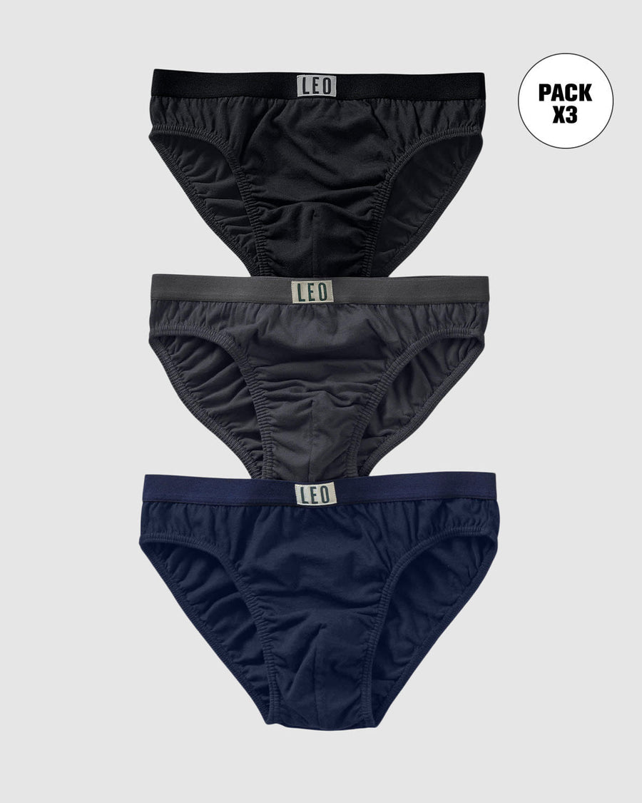 Paquete x3 calzoncillos clásicos