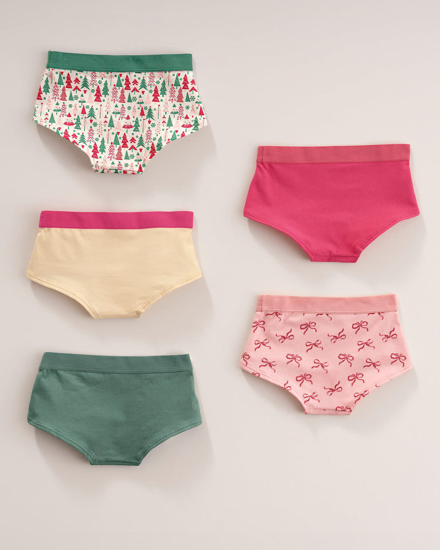 Paquete x 5 panties tipo hipster para niña