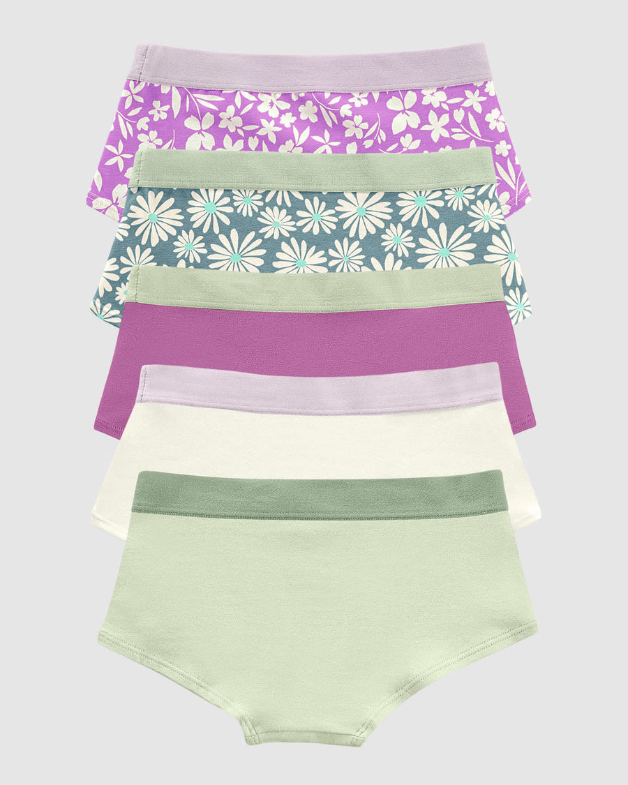 Paquete x 5 panties tipo hipster para niña