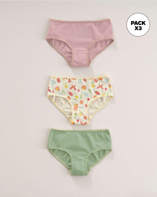 Paquete x3 panty clásico para niña