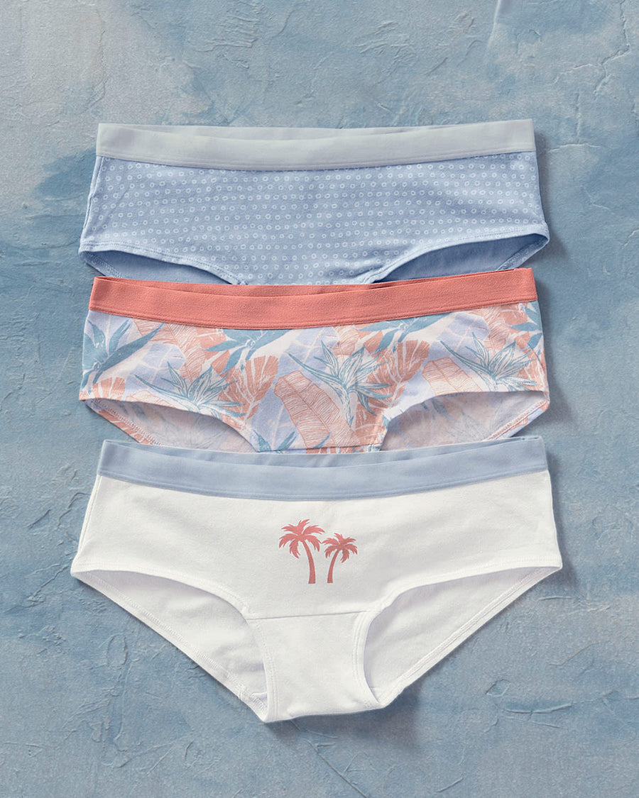 Paquete x 3 panties estilo hípster en algodón