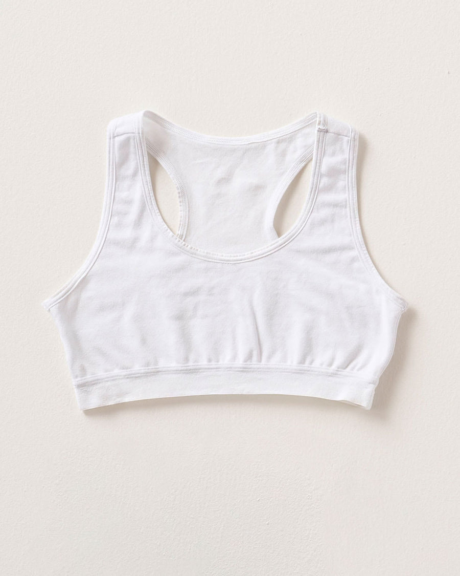 Top con espalda deportiva elaborado en algodón para niña