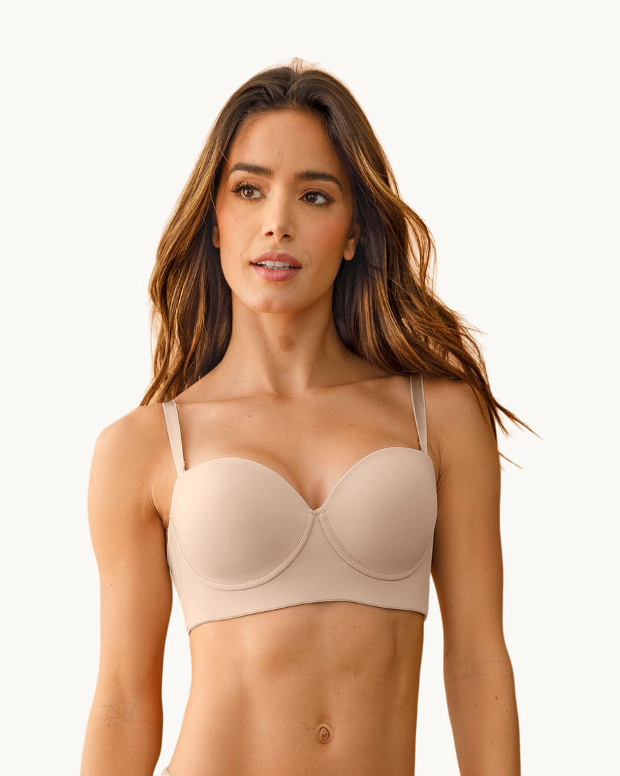 Brasier strapless de realce suave