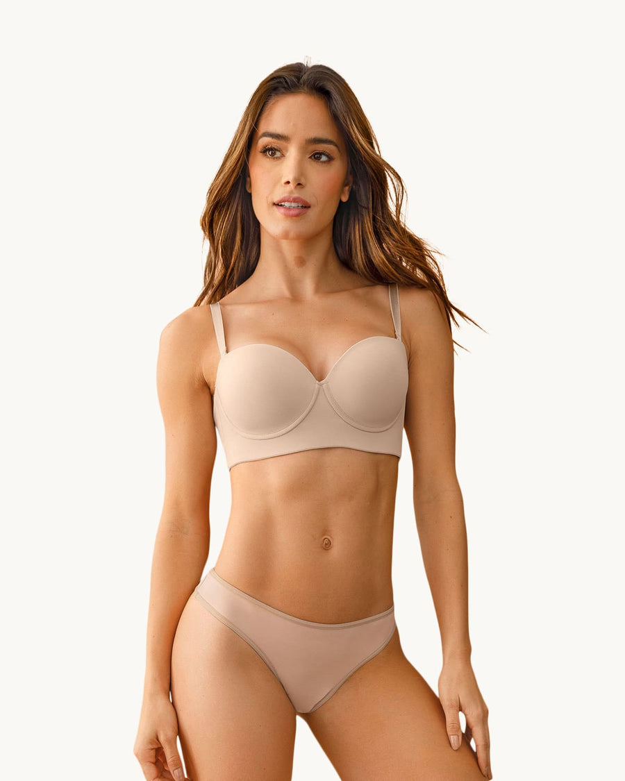 Brasier strapless de realce suave