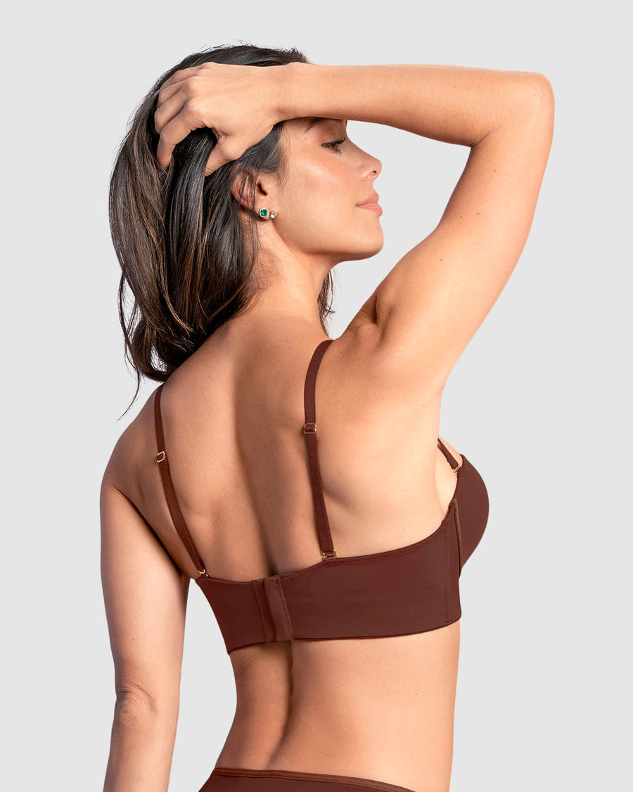 Brasier strapless de realce suave