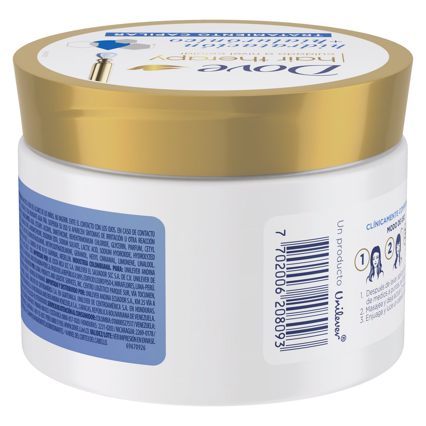 Tratamiento Capilar Dove Hidratación - Hialurónico