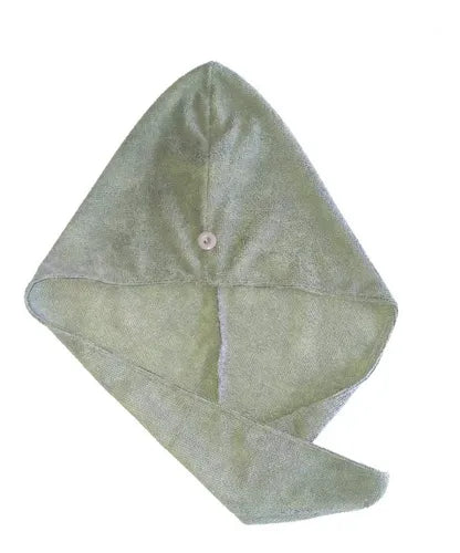 Toalla Turbante De Microfibra Para El Cabello En Gris