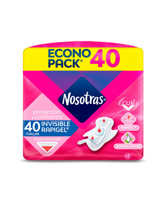 Toalla Higiénica Nosotras Invisible Rapigel x 40